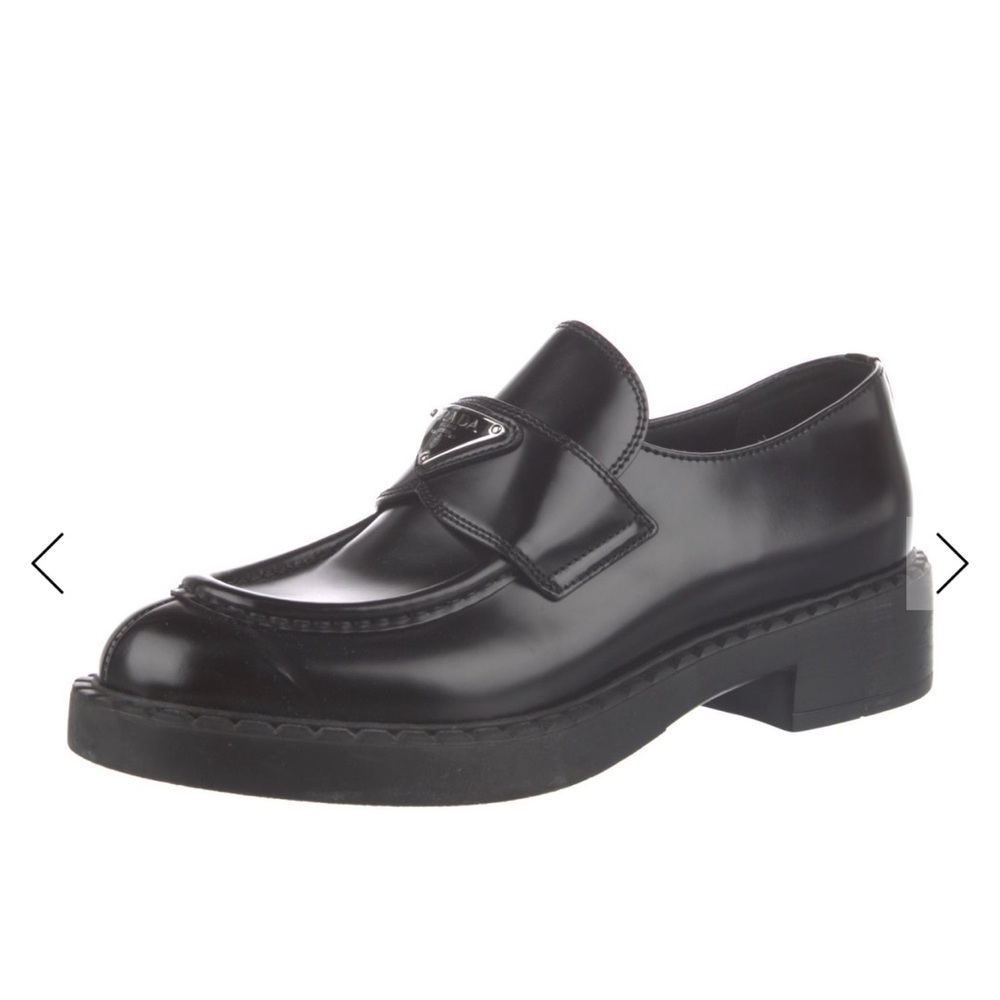 Prada Glossy Black Slip-On Loafers